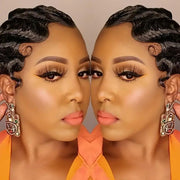 Ladies' Stylish 6-inch Deep Wave Elf Haircuts Non-toxic Wigs-Peru Remy Hair, Ocean Wave Style, Short Elf Wigs.