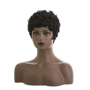 Short Pixie Cut Wigs for Black Women Synthetic Hair Afro Pixie Wig Black Color Short Wigs for Black Women Short Curly