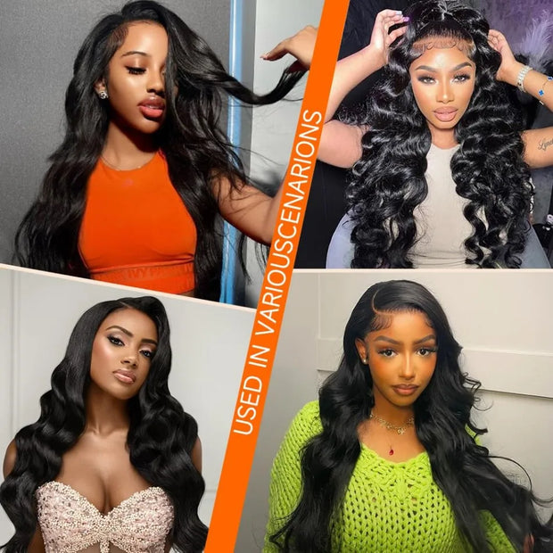 Body Wave Human Hair Wigs 13x6 Hd Lace Frontal Wigs 220 Density 40 Inch For Black Women Pre Plucked Loose Wave Lace Frontal Wig