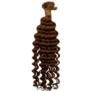 Auburn Deep Wave Bulk Human Hair Extensions