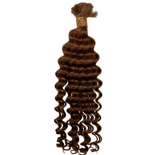Auburn Deep Wave Bulk Human Hair Extensions