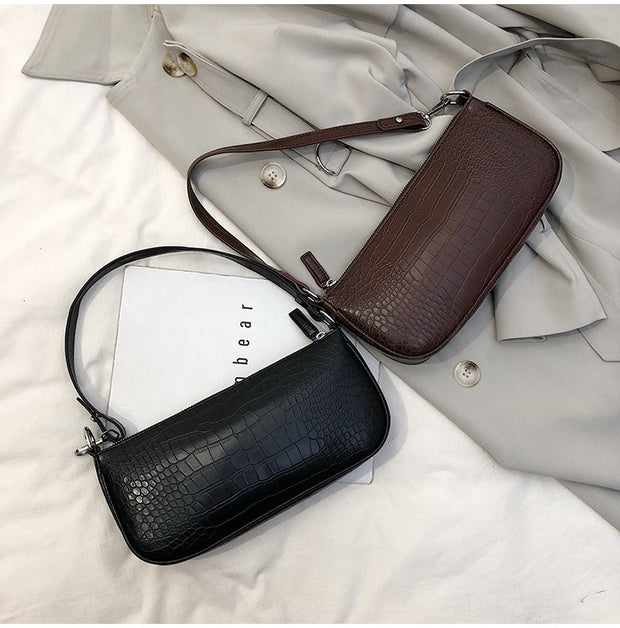 Stone pattern art handbag