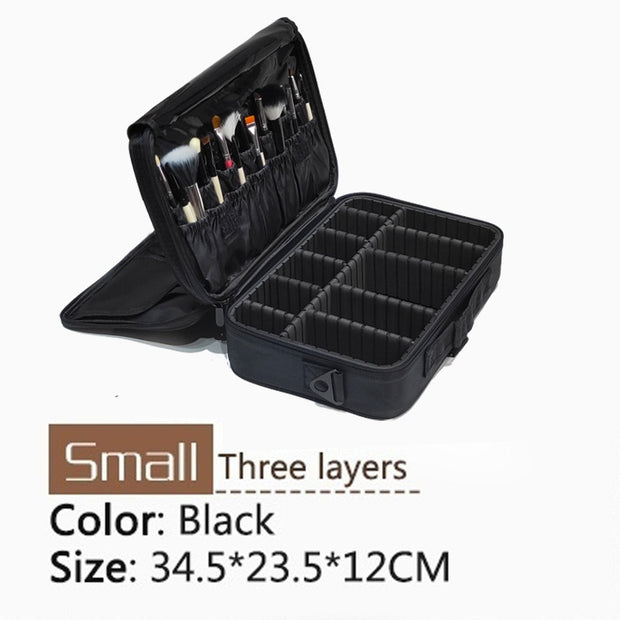 New Fashion Women Cosmetic Bag Travel Makeup Professional Make Up Box Cosmetics Pouch Bags Beauty Case for Makeup Artist