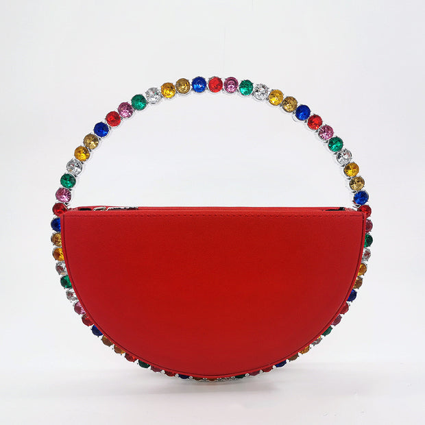 Diamond round handbag