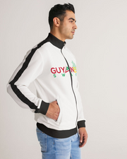 Guyanese Swag Guyana Map Logo Men's Stripe-Sleeve Track Jacket