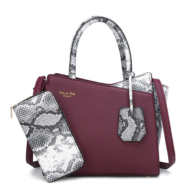 Foreign Trade Bags 2021 New European And American Retro Snakeskin Bridal Bag Temperament All-Match Single Shoulder Messenger Handbag