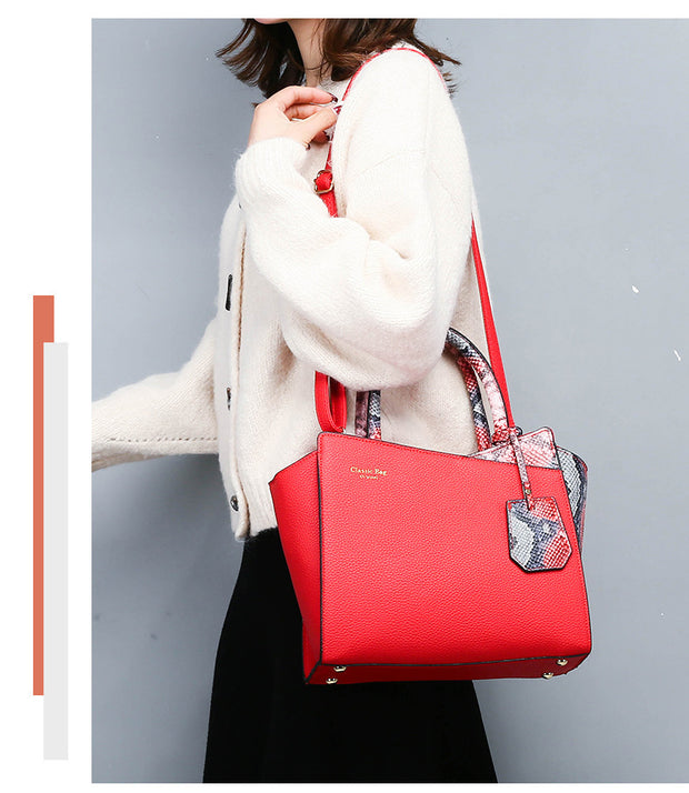 Foreign Trade Bags 2021 New European And American Retro Snakeskin Bridal Bag Temperament All-Match Single Shoulder Messenger Handbag