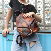 Backpack Women's Head Layer Cowhide Willow Nails