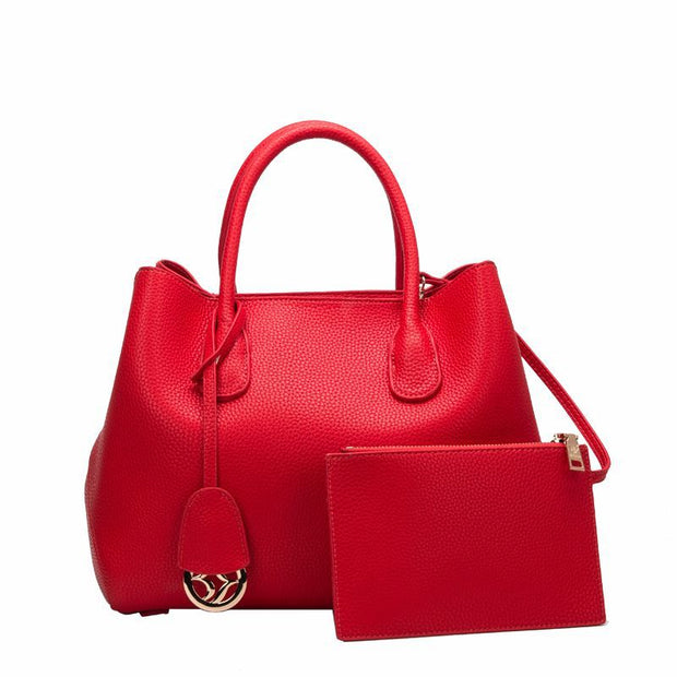 Ladies Handbag 2021 New Genuine Leather Top Layer Cowhide Platinum Bag Lychee Pattern Ladies One-shoulder Diagonal Bag