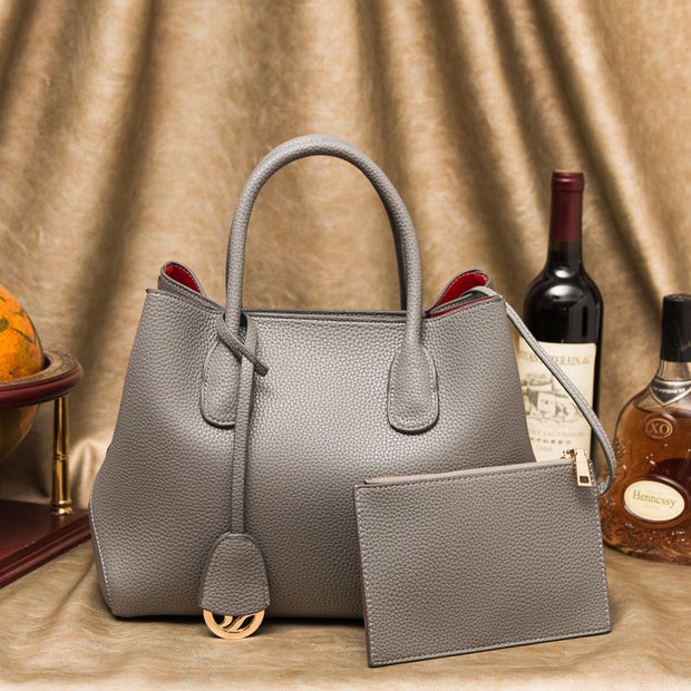 Ladies Handbag 2021 New Genuine Leather Top Layer Cowhide Platinum Bag Lychee Pattern Ladies One-shoulder Diagonal Bag