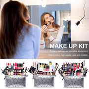 ALL IN ONE Makeup Kit Eyeshadow Eyeliner Foundation Cream Makeup Bag Concealer Lipstick Brush Make Up Kit With Makeup Bag