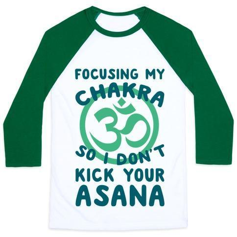 FOCUSING MY CHAKRA SO I DON'T KICK YOUR ASANA UNISEX CLASSIC BASEBALL TEE