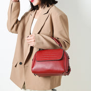 Crocodile Pattern Flap Handbag