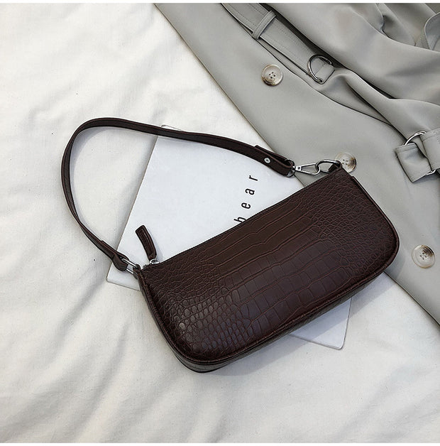 Stone pattern art handbag