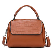 Crocodile Pattern Flap Handbag