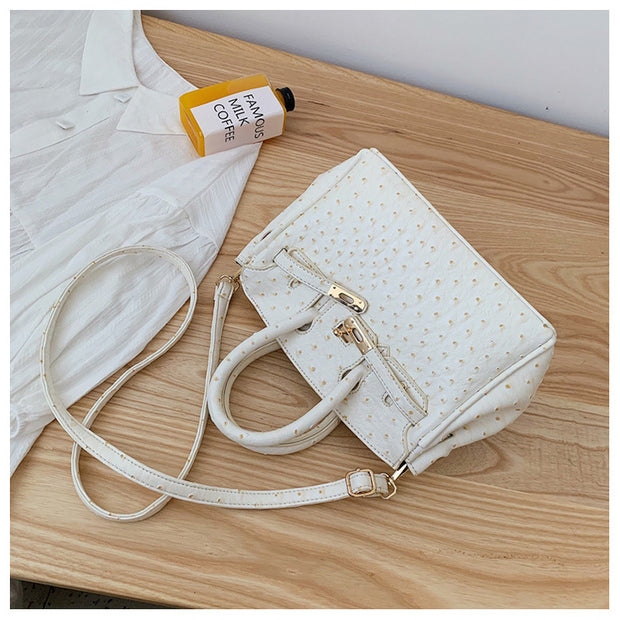 Ostrich pattern handbag