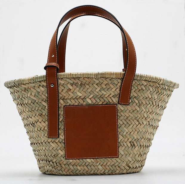 Handbag round straw bag