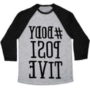 #BODY POSITIVE MIRROR VERSION UNISEX TRI-BLEND BASEBALL TEE