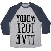 #BODY POSITIVE MIRROR VERSION UNISEX TRI-BLEND BASEBALL TEE