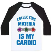 COLLECTING MATERIA IS MY CARDIO UNISEX CLASSIC BASEBALL TEE