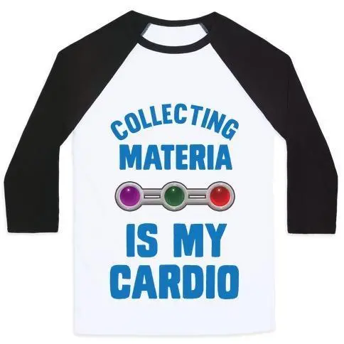 COLLECTING MATERIA IS MY CARDIO UNISEX CLASSIC BASEBALL TEE