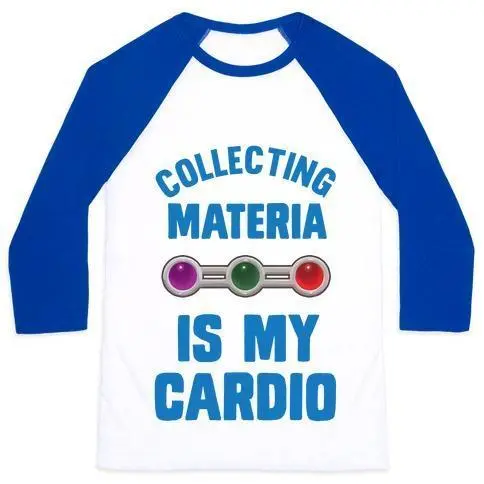 COLLECTING MATERIA IS MY CARDIO UNISEX CLASSIC BASEBALL TEE