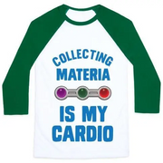 COLLECTING MATERIA IS MY CARDIO UNISEX CLASSIC BASEBALL TEE