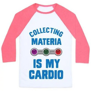 COLLECTING MATERIA IS MY CARDIO UNISEX CLASSIC BASEBALL TEE