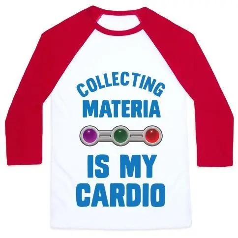 COLLECTING MATERIA IS MY CARDIO UNISEX CLASSIC BASEBALL TEE