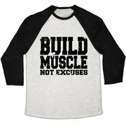 BUILD MUSCLE UNISEX TRI-BLEND BASEBALL TEE