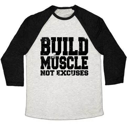 BUILD MUSCLE UNISEX TRI-BLEND BASEBALL TEE