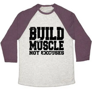 BUILD MUSCLE UNISEX TRI-BLEND BASEBALL TEE