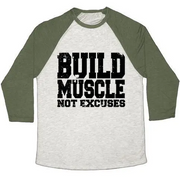 BUILD MUSCLE UNISEX TRI-BLEND BASEBALL TEE