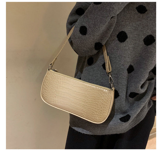 Stone pattern art handbag