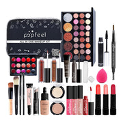 ALL IN ONE Makeup Kit Eyeshadow Eyeliner Foundation Cream Makeup Bag Concealer Lipstick Brush Make Up Kit With Makeup Bag