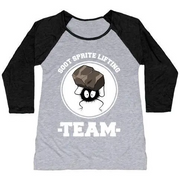 SOOT SPRITE LIFTING TEAM WOMEN'S TRI-BLEND BASEBALL TEE