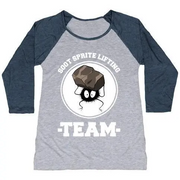 SOOT SPRITE LIFTING TEAM WOMEN'S TRI-BLEND BASEBALL TEE