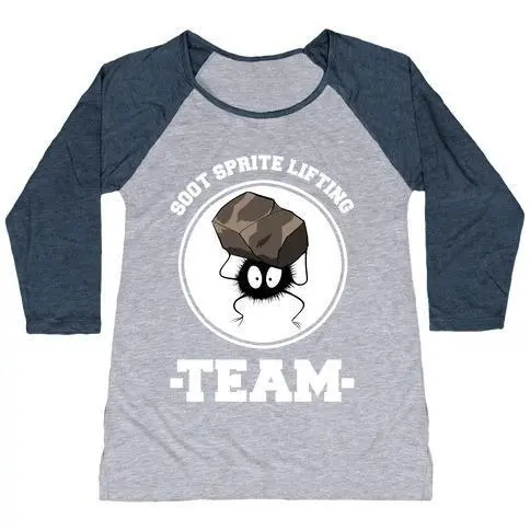 SOOT SPRITE LIFTING TEAM WOMEN'S TRI-BLEND BASEBALL TEE