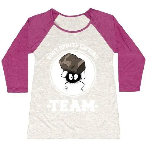 SOOT SPRITE LIFTING TEAM WOMEN'S TRI-BLEND BASEBALL TEE