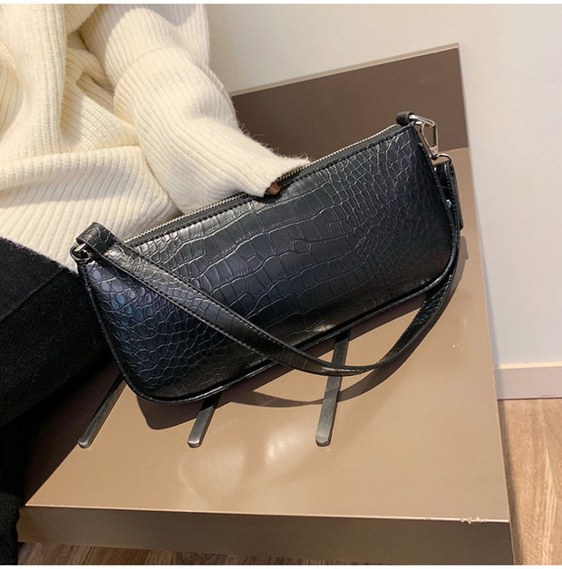 Stone pattern art handbag