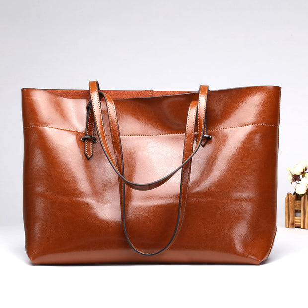 In the autumn of 2021 new western style leather bag shopping bag bag lady handbag simple and practical trend