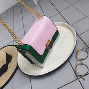 The new summer chain lock small package all-match Korean fashion color small single shoulder bag handbag slung bag