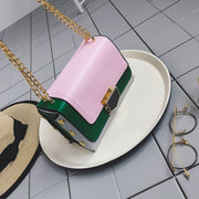 The new summer chain lock small package all-match Korean fashion color small single shoulder bag handbag slung bag