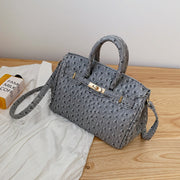Ostrich pattern handbag