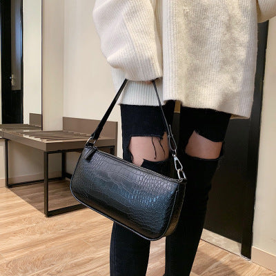 Stone pattern art handbag