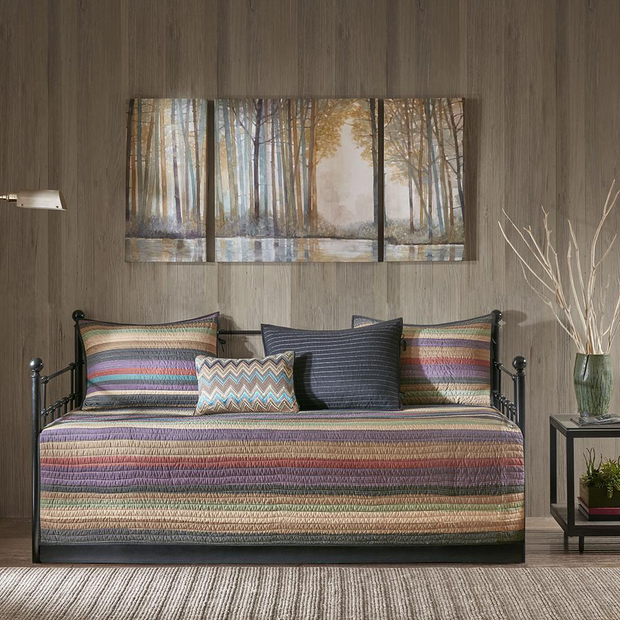 100% Polyester Printed 6pcs Daybed Set,MP13-4472