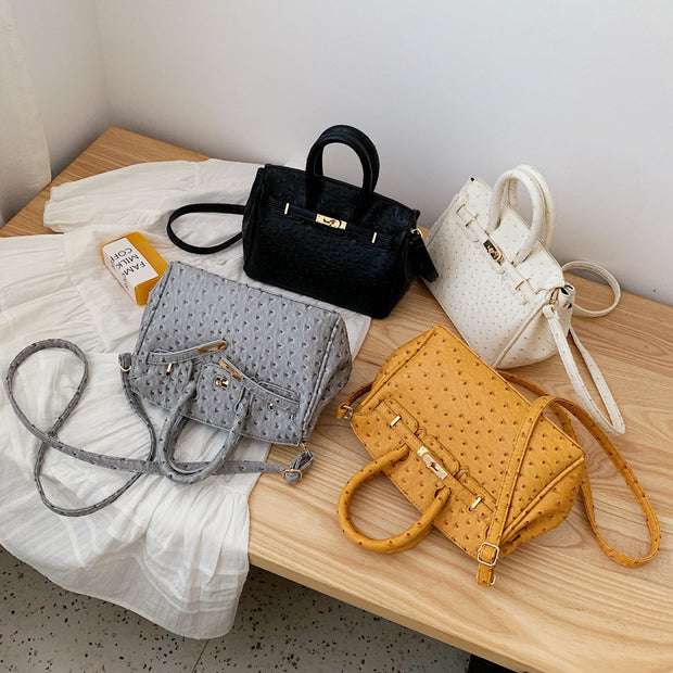 Ostrich pattern handbag
