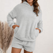 Casual Loungewear Double-sided Plush Two-piece Set Women