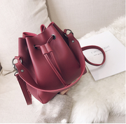 Women''s bag 2021 new wave Korean version frosted Handbag Shoulder Bag fashion simple and easy chic bag bucket
