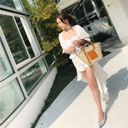 Handbag round straw bag